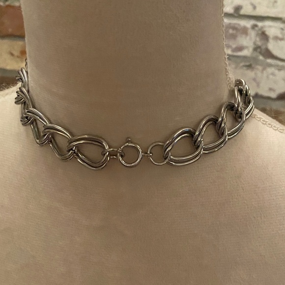 Turquoise and Faux Silver Women's Necklace - Picture 3 of 3